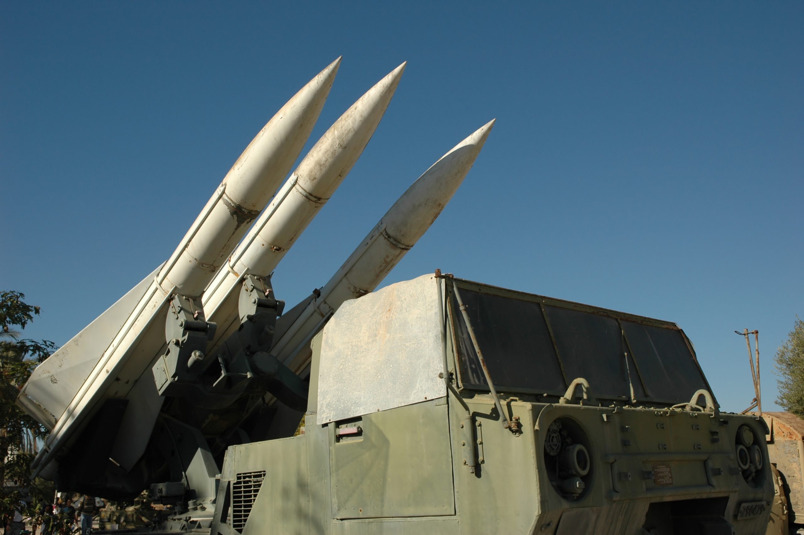 Missiles on a launcher טילים על גבי משגר טילים
